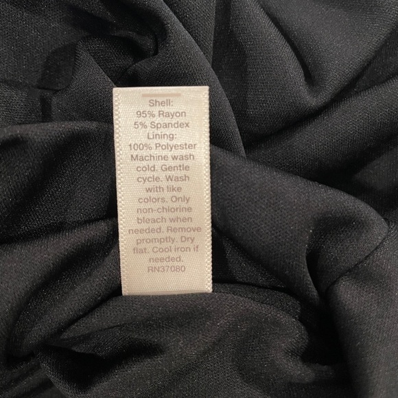 Cato Swing Dress Black Lined Pockets Gathered Sleeves Round Neck NWT Size XL - Picture 10 of 12